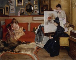In the Studio by Alfred Emile Stevens